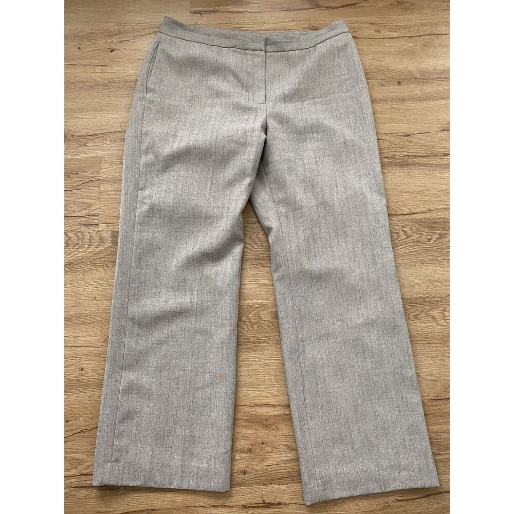 Kasper Vintage Herringbone Lined Wide Leg Trouser Pants Women's Size 14